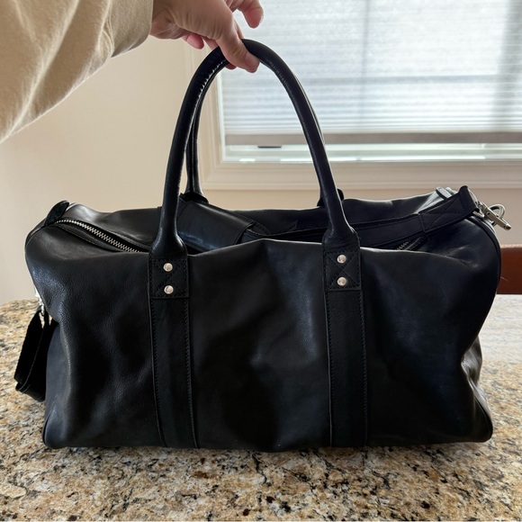 NEW F.H. Wordsworth NYC Leather Weekender Duffle Bag BLACK Claddagh Classic Golf - Picture 1 of 10